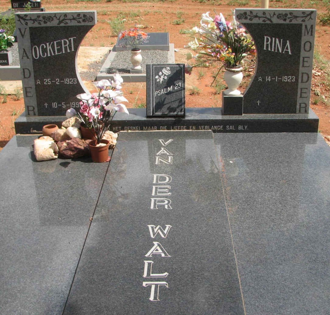 WALT Ockert, van der 1923-199? &amp; Rina 1923-