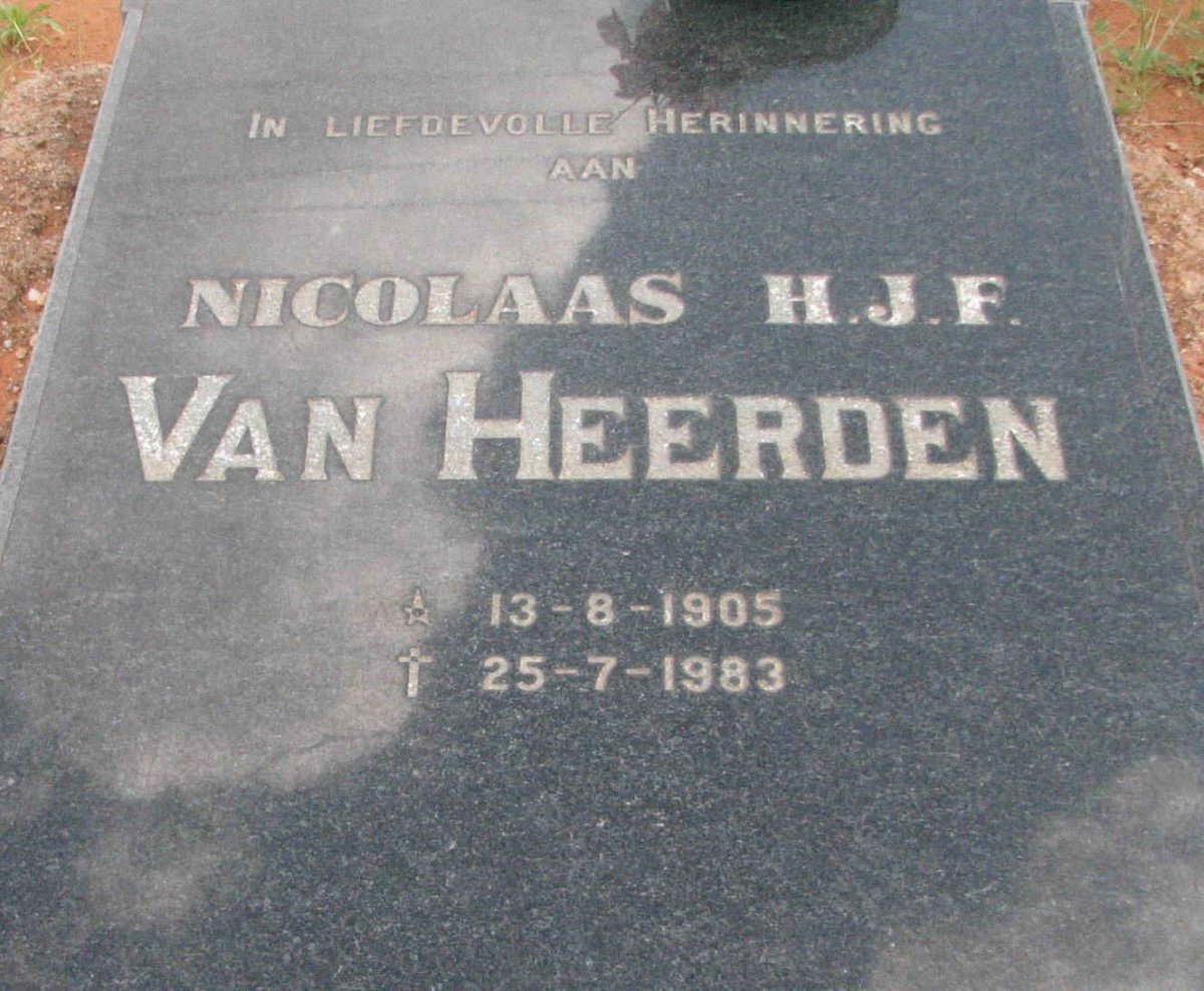 HEERDEN Nicolaas H.J.F., 1905-1983