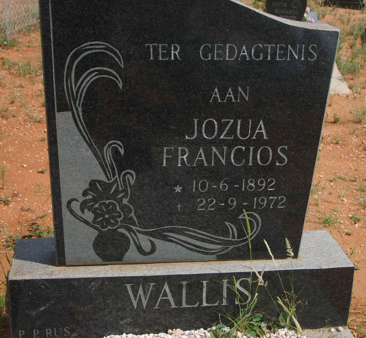 WALLIS Jozua Francois 1892-1972