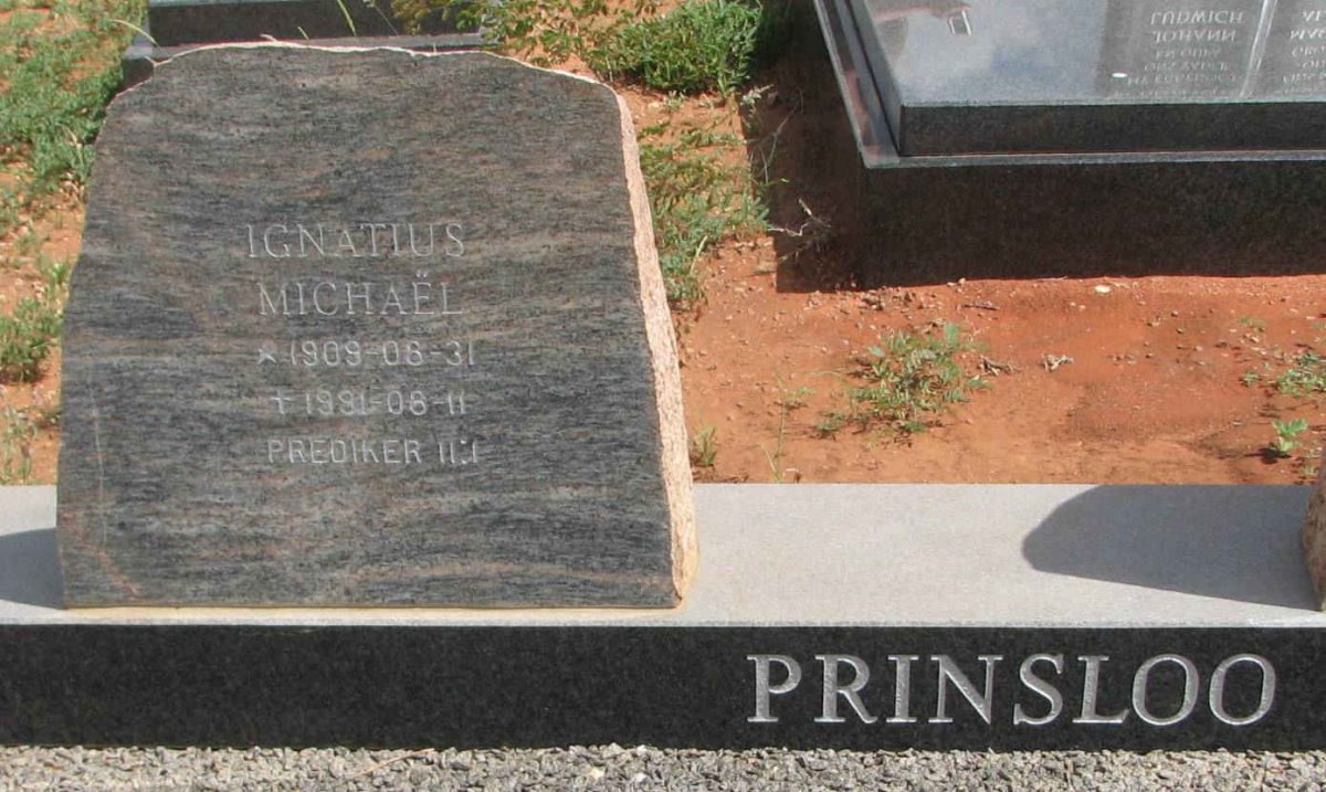 PRINSLOO Ignatius Michael 1909-1981