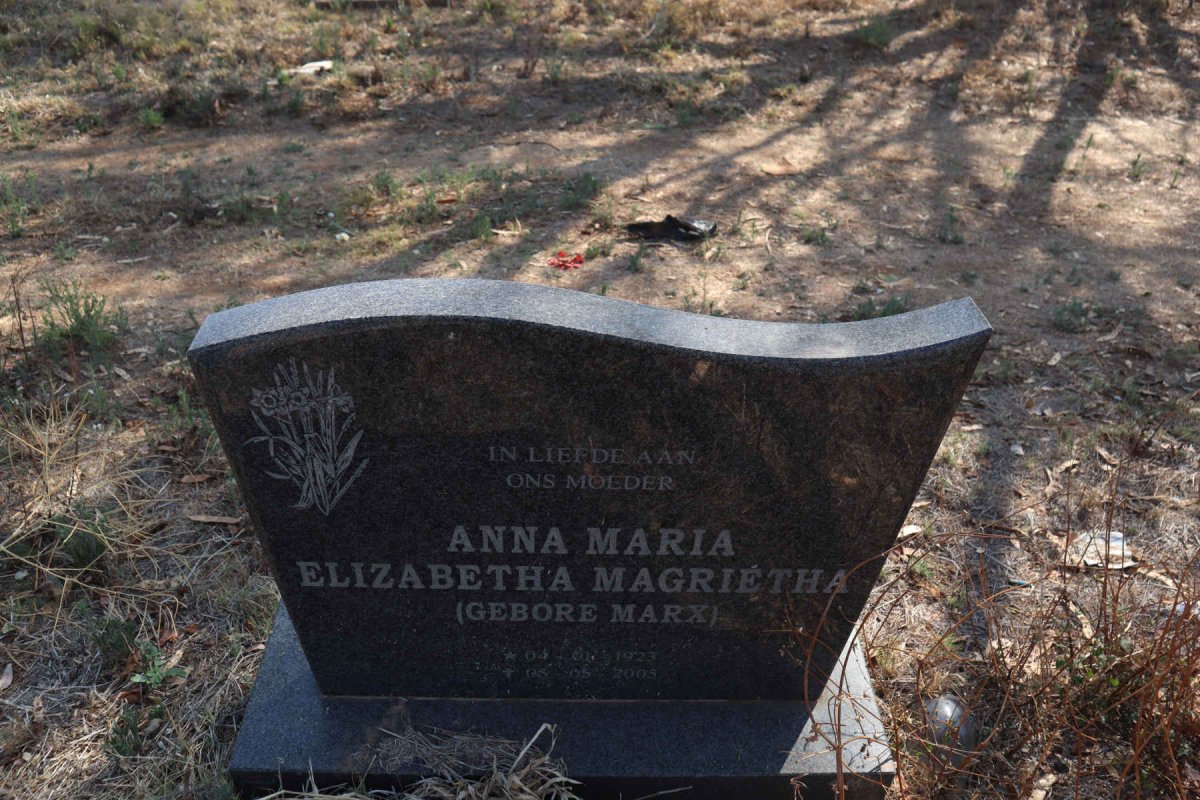 ? Anna Maria Elizabetha Magrietha nee MARX 1923-2005