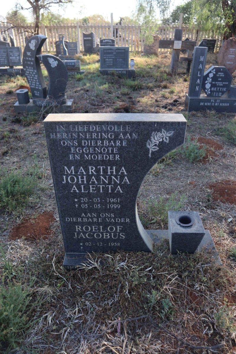 ? Roelof Jacobus 1958- & Martha Johanna Aletta 1961-1999