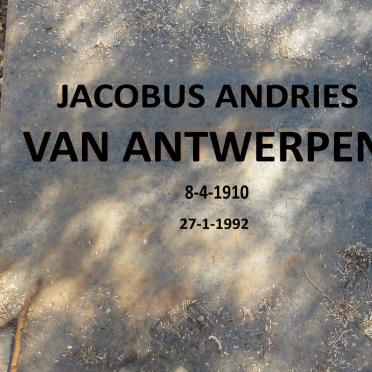 ANTWERPEN Jacobus Andries, van 1910-1992