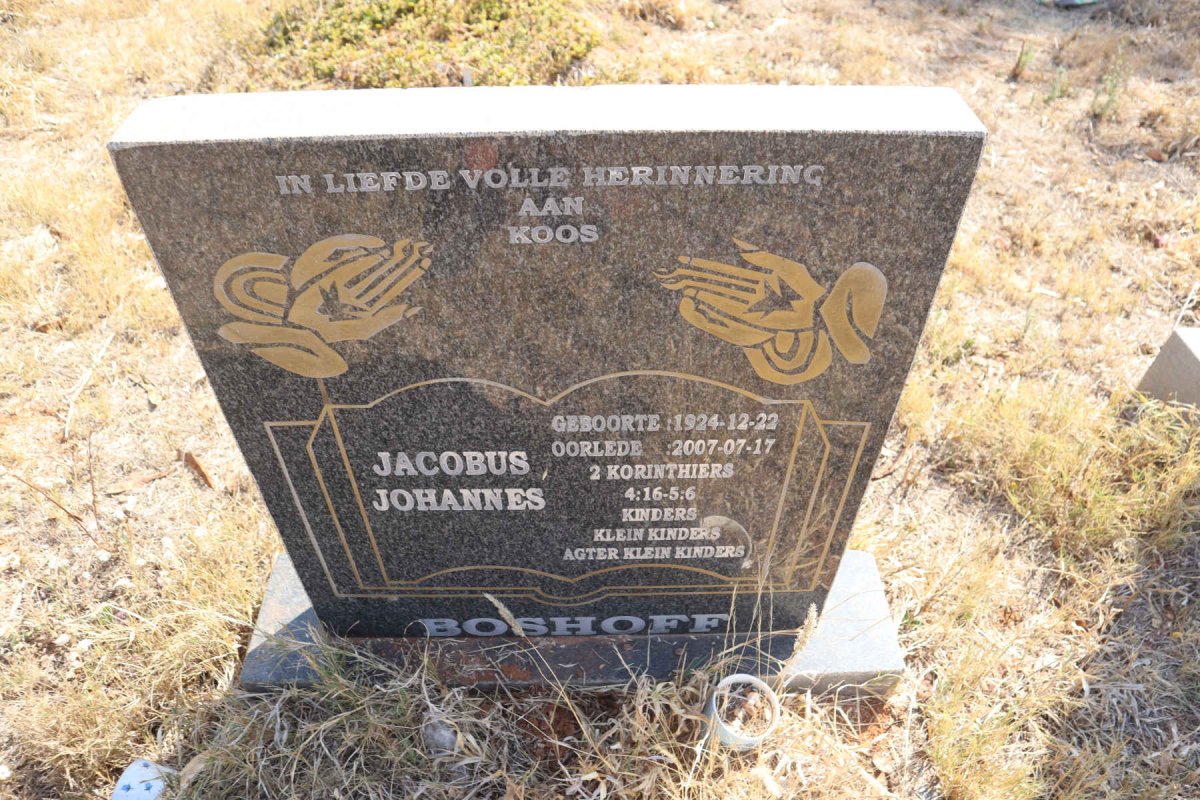 BOSHOFF Jacobus Johannes 1924-2007