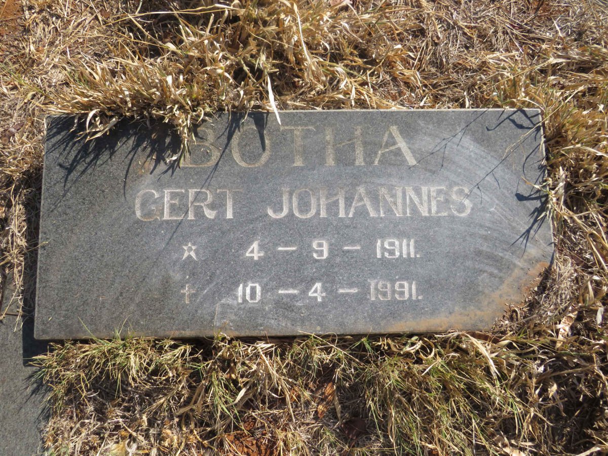 BOTHA Gert Johannes 1911-1991