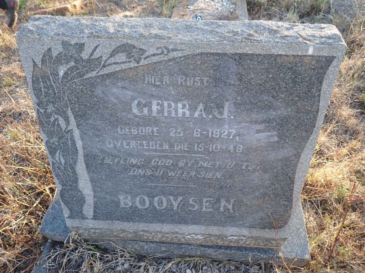 BOOYSEN Gerra J. 1927-1948