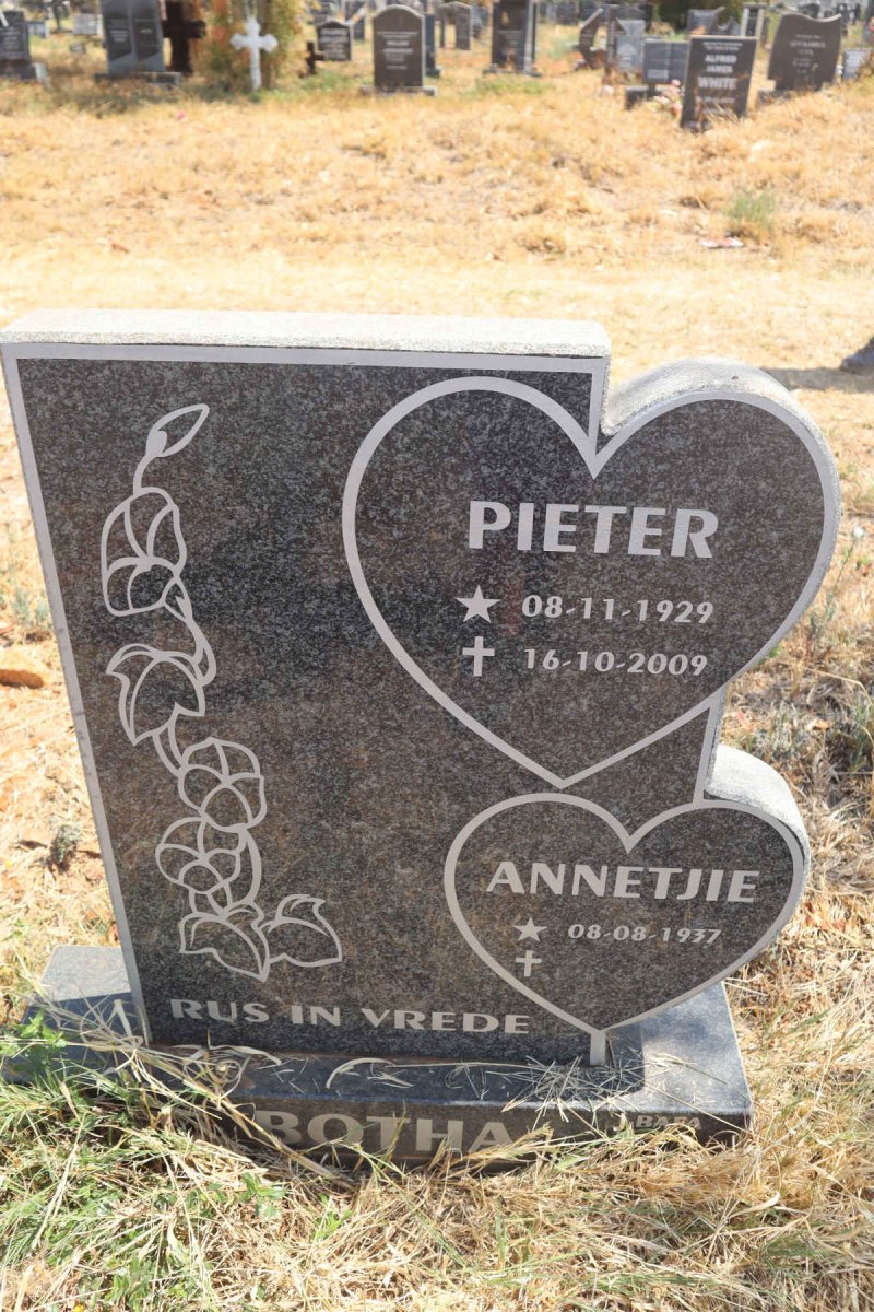 BOTHA Pieter 1929-2009 & Annetjie 1937-
