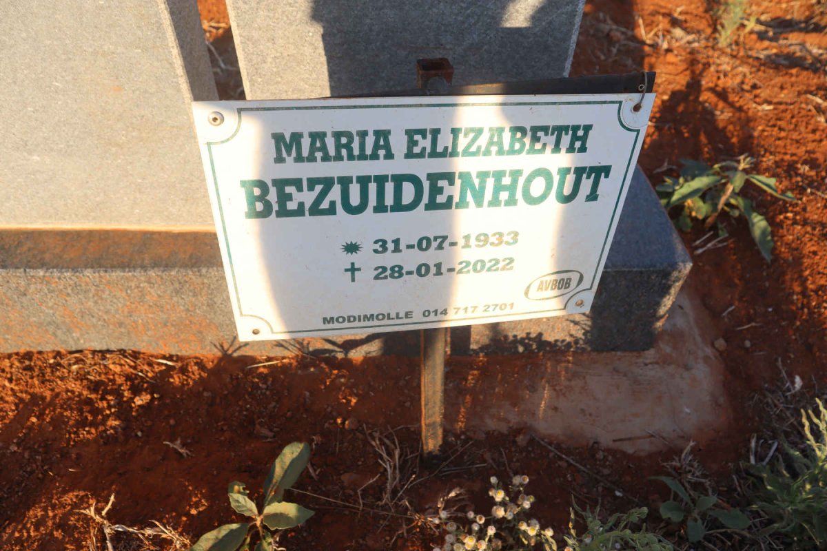 BEZUIDENHOUT Maria Elizabeth 1933-2022