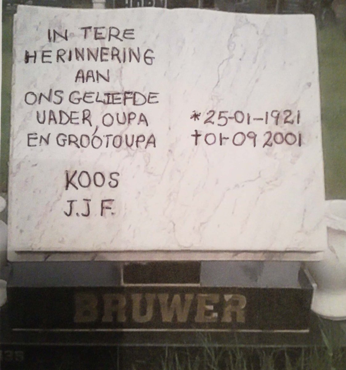BRUWER J.J.F. 1921-2001