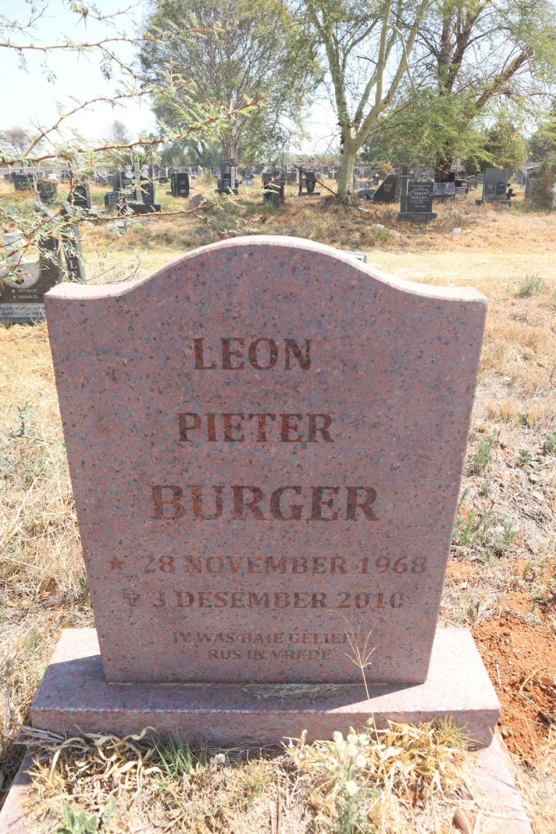 BURGER Leon Pieter 1968-2010