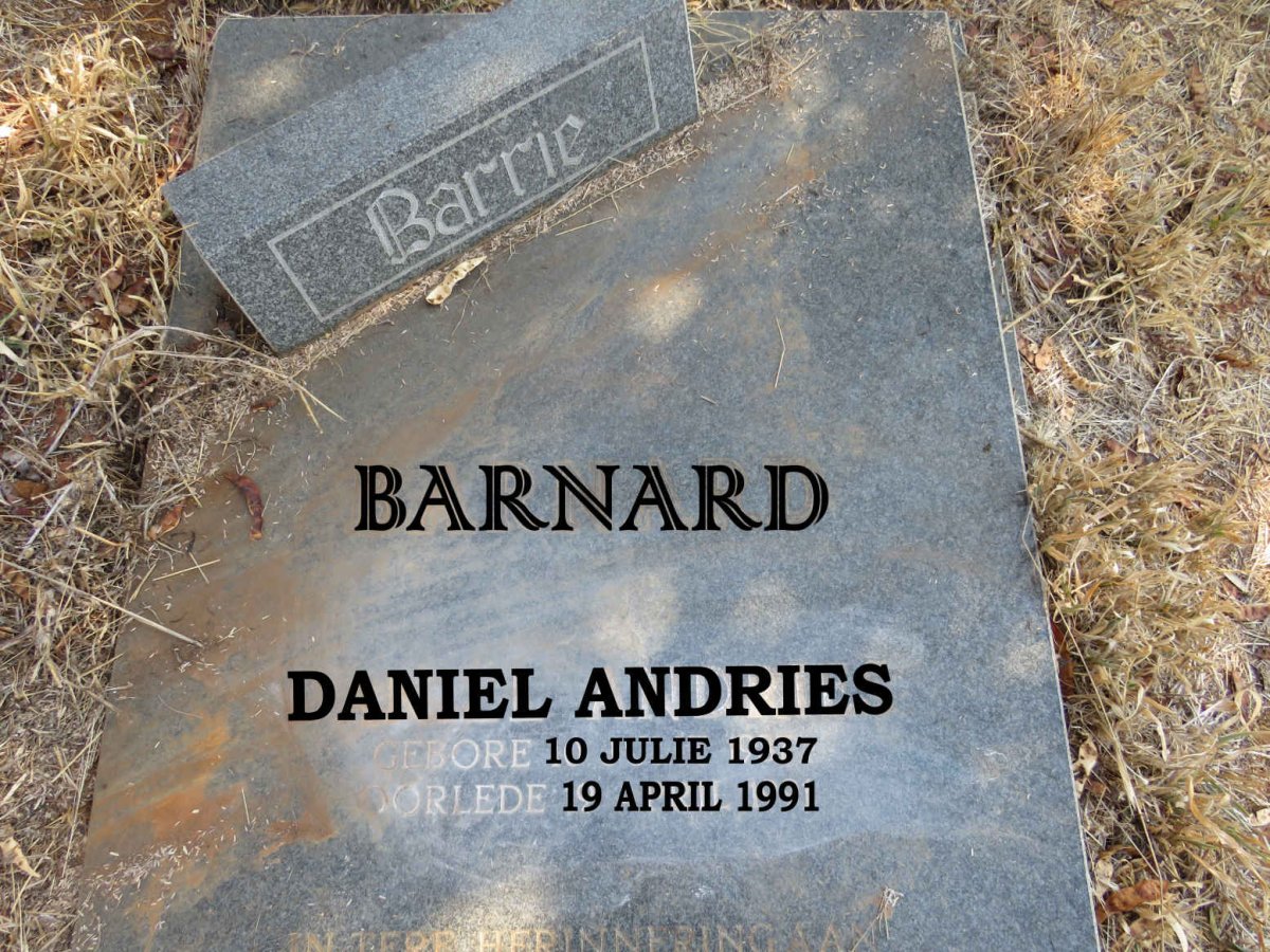 BARNARD Daniel Andries 1937-1991