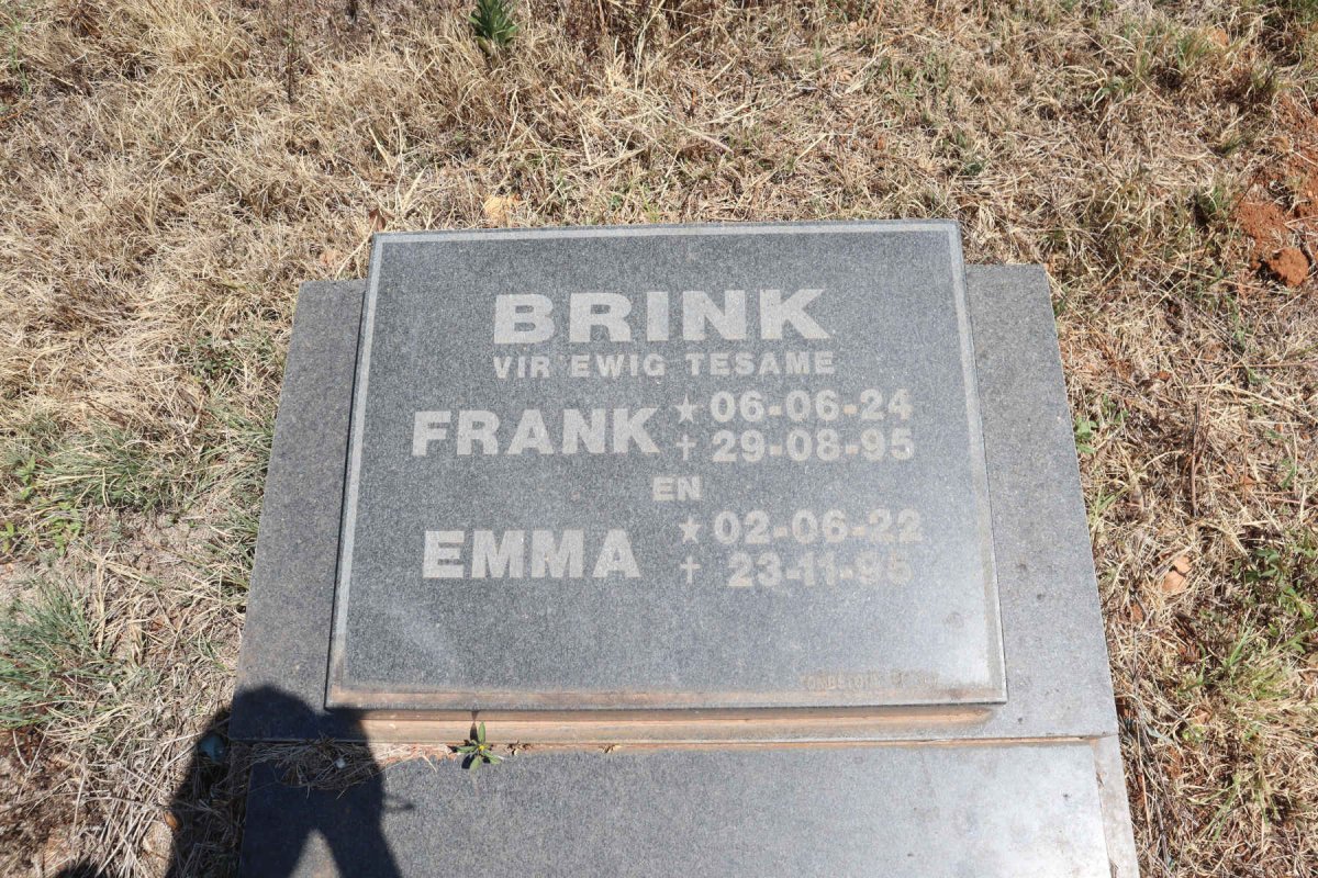BRINK Frank 1924-1995 & Emma 1922-1995