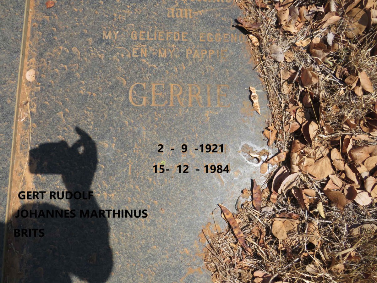 BRITS Gert Rudolf Johannes Marthinus 1921-1984_2