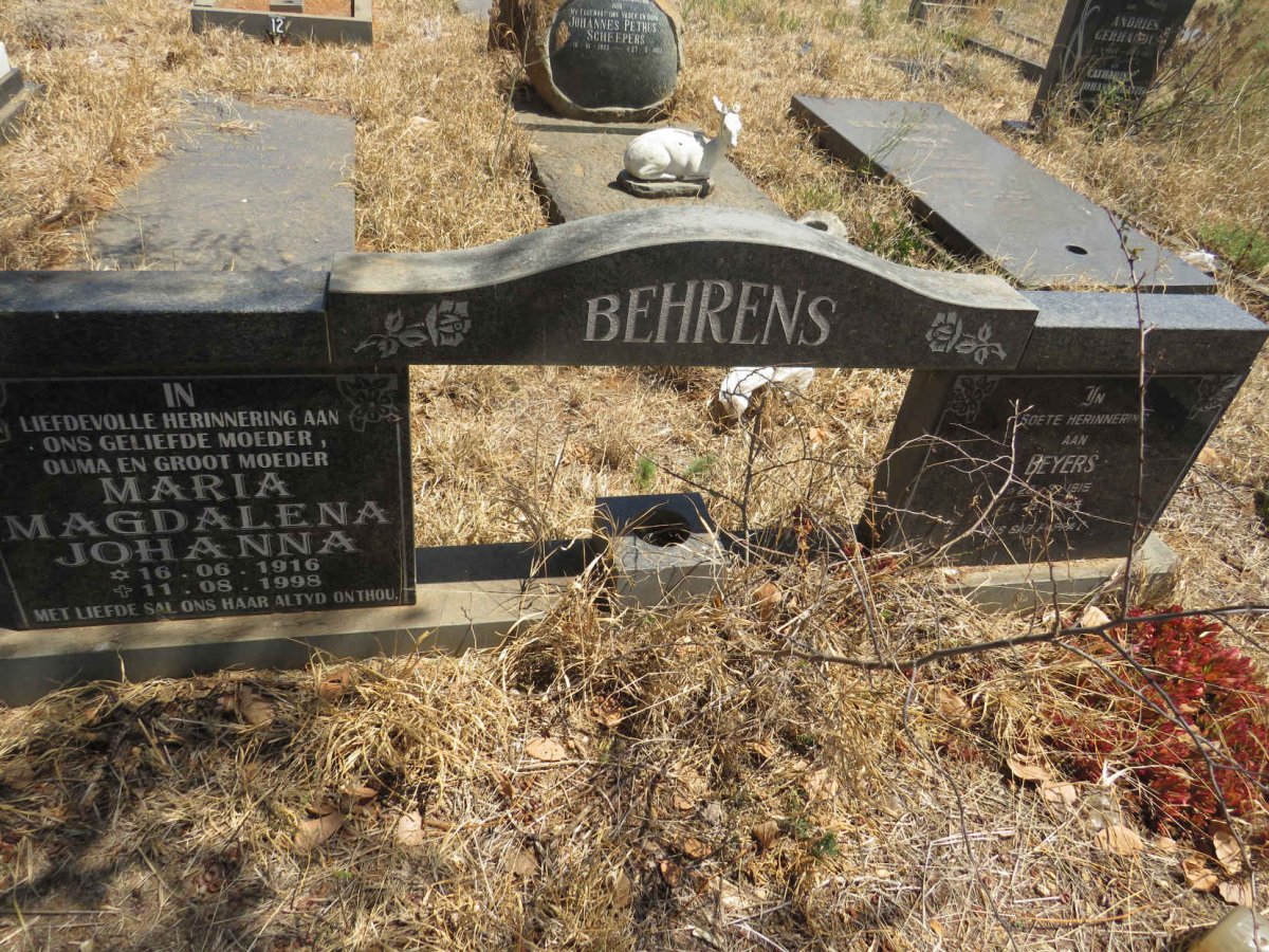 BEHRENS Beyers 1915-1984 & Maria Magdalena Johanna 1916-1998 _1