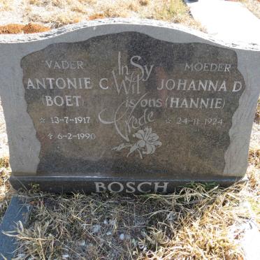 BOSCH Antonie C. 1917-1990 & Johanna D. 1924-