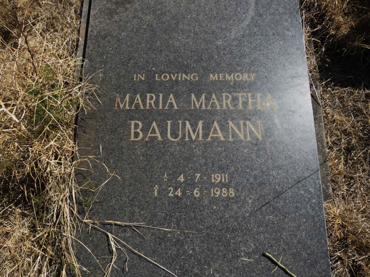 BAUMANN Maria Martha 1911-1988