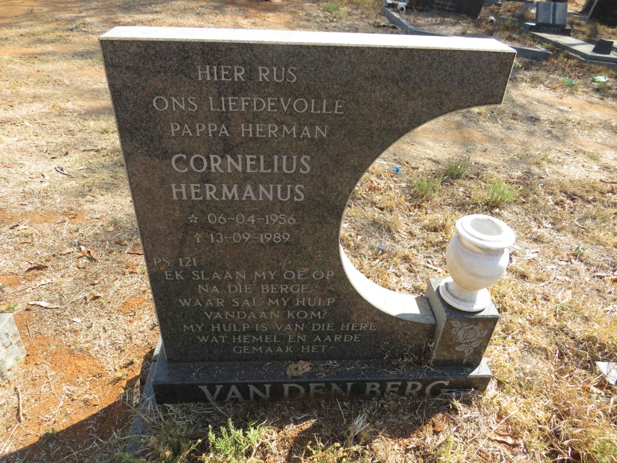 BERG Cornelius Hermanus, van den 1956-1989