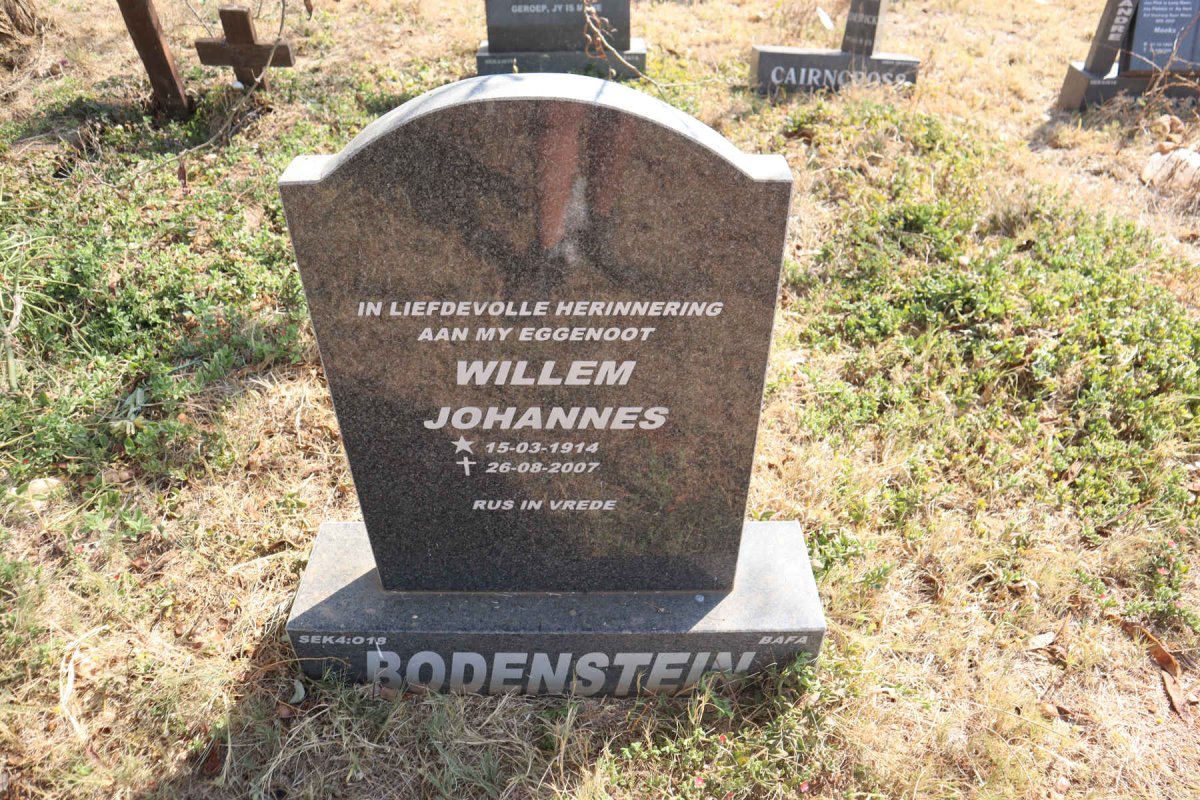 BODENSTEIN Willem Johannes 1914-2007