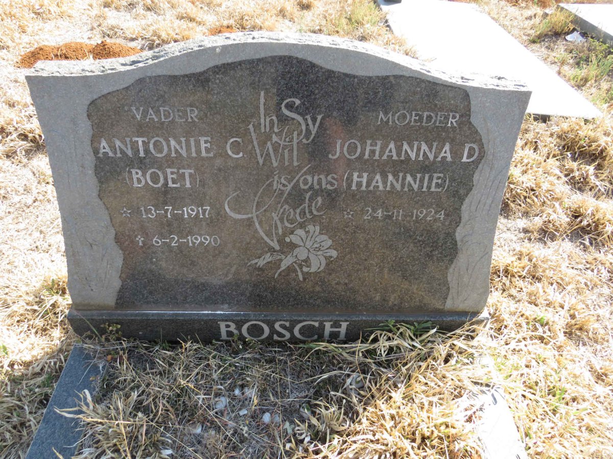 BOSCH Antonie C. 1917-1990 & Johanna D. 1924-