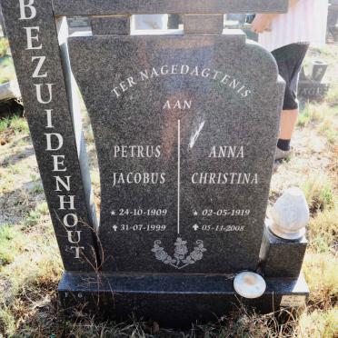 BEZUIDENHOUT Petrus Jacobus 1909-1999 & Anna Christina 1919-2008