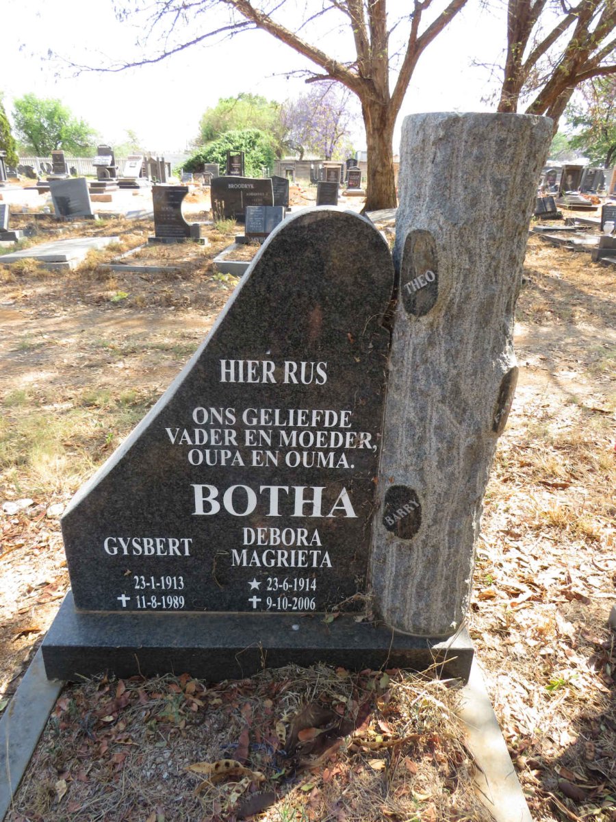 BOTHA Gysbert 1913-1989 & Debora Magrieta 1914-2006