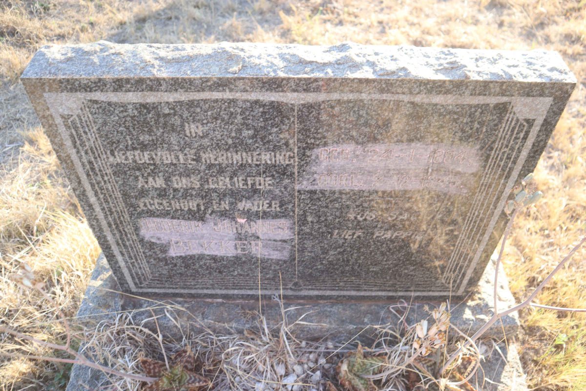 BEKKER Diederik Johannes 1894-1945