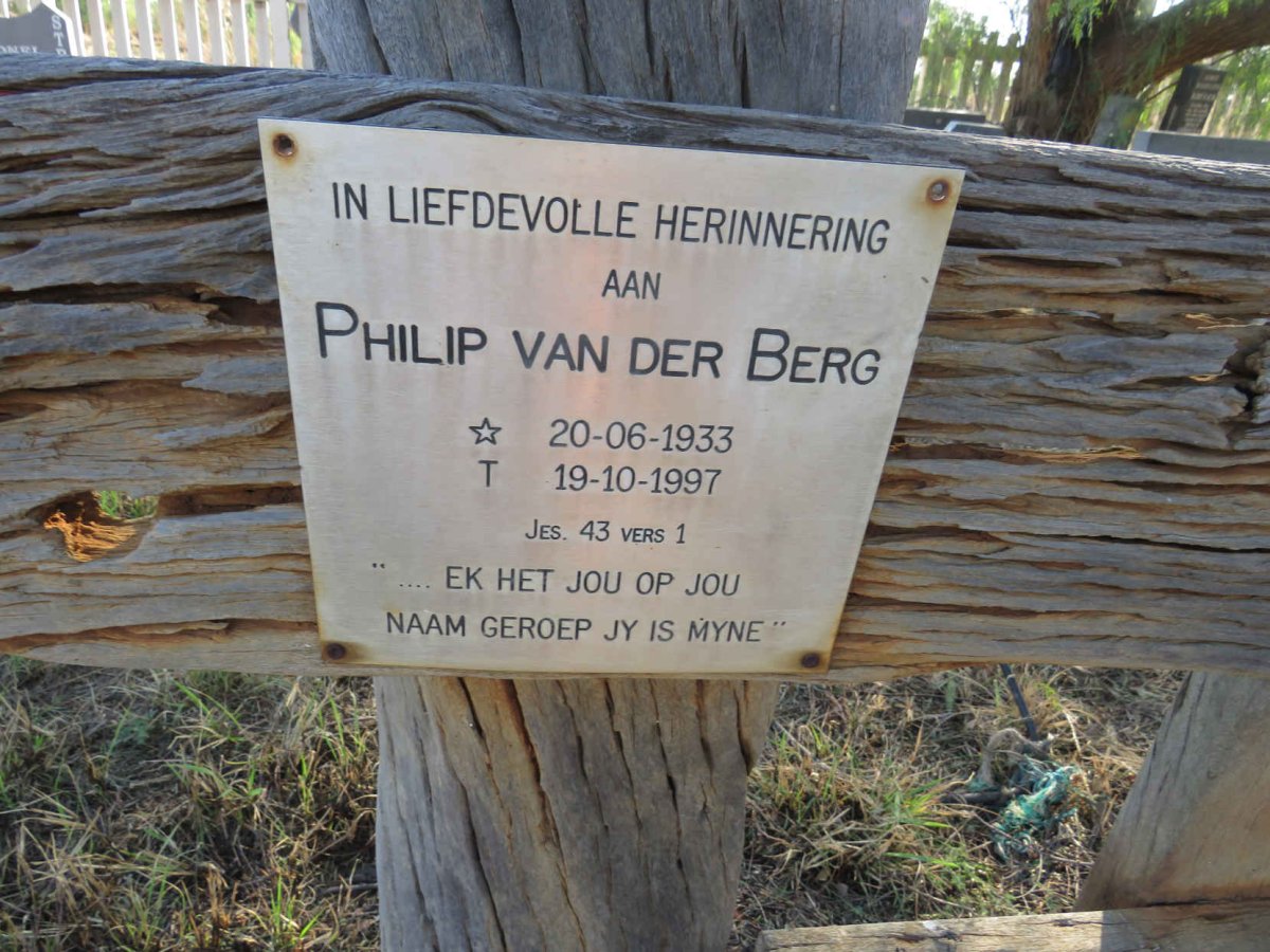 BERG Philip, van der 1933-1997