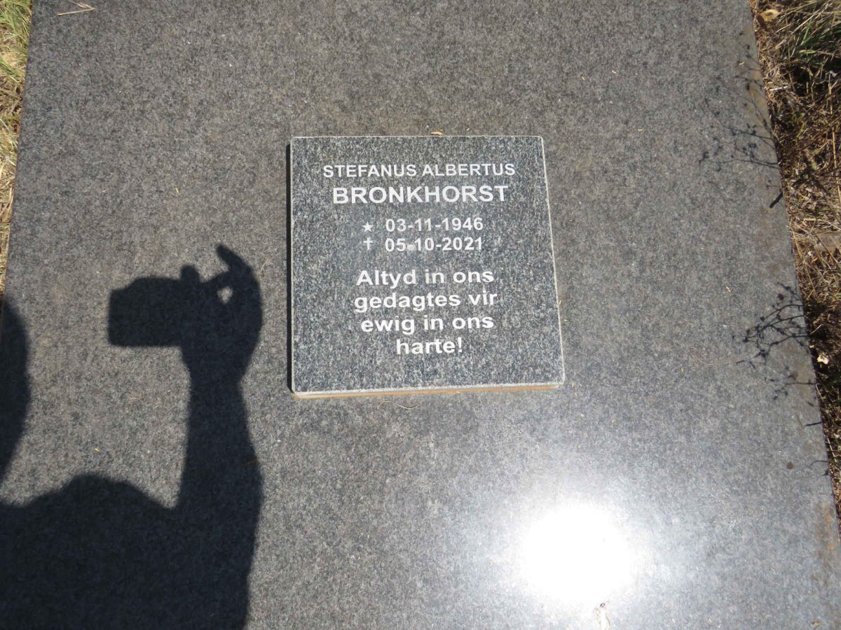 BRONKHORST Stefanus Albertus 1946-2021