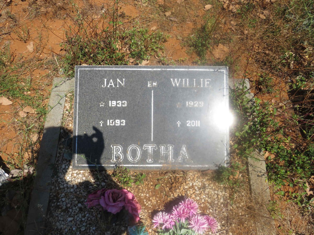 BOTHA Jan 1933-1993 & Willie 1929-2011