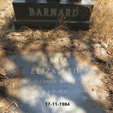 BARNARD Maria Elizabeth nee BRITS 1937-1984