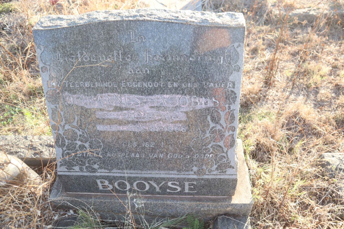 BOOYSE Johannes Jacobus 1884-1985