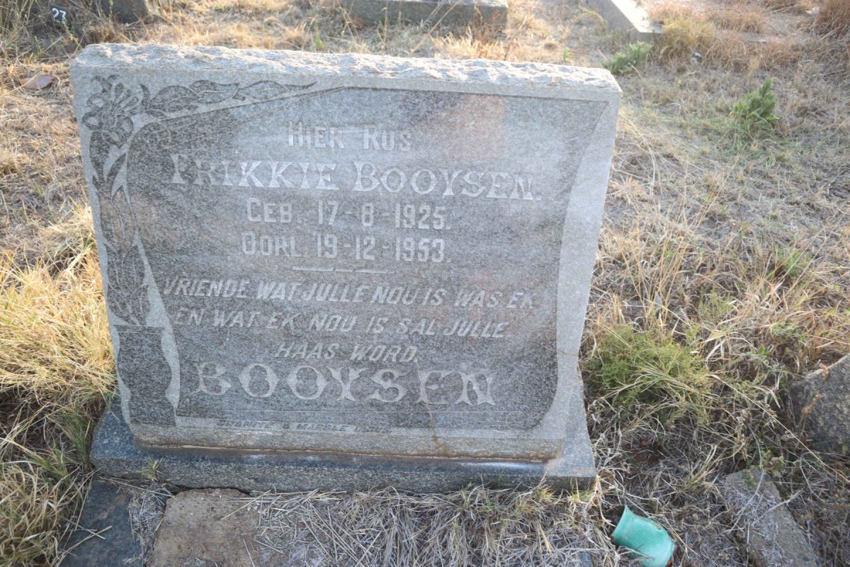 BOOYSEN Frikkie 1925-1953