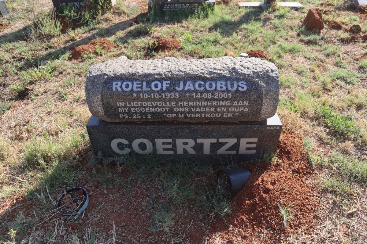 COERTZE Roelof Jacobus 1933-2001