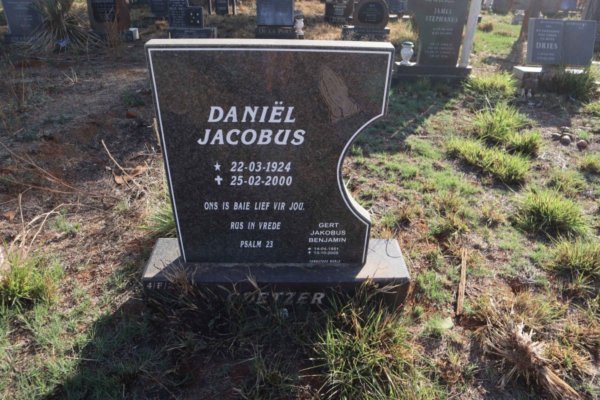 COETZER Daniel Jacobus 1924-2000