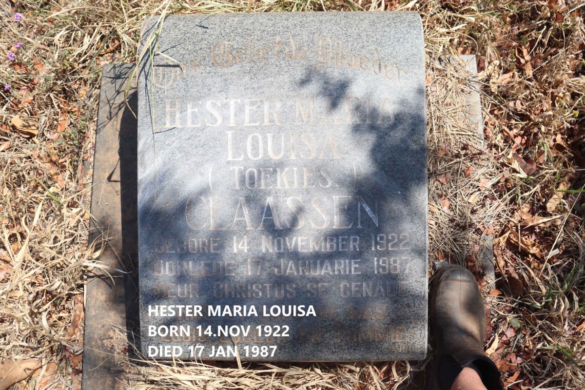 CLAASSEN Hester Maria Louisa 1922-1987