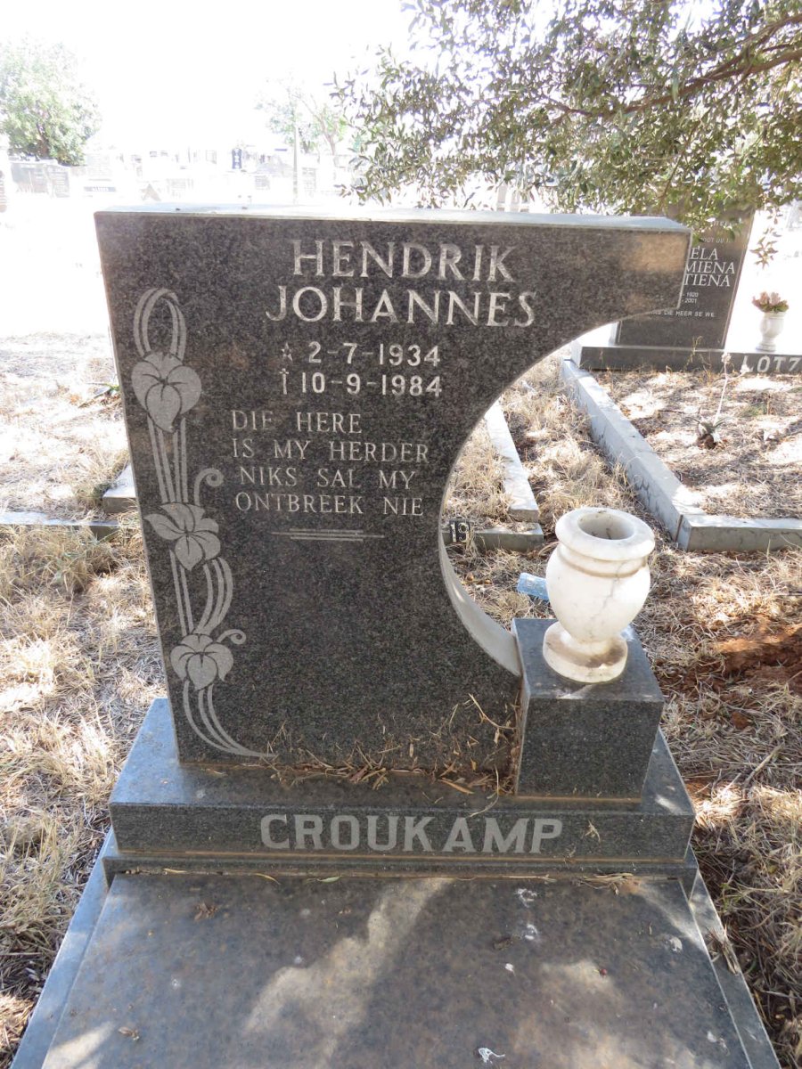 CROUKAMP Hendrik Johannes 1934-1984