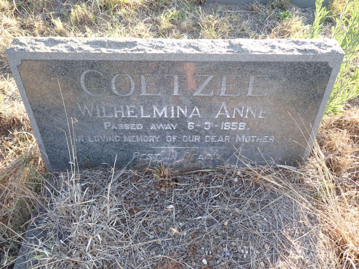 COETZEE Wilhelmina Anne -1958