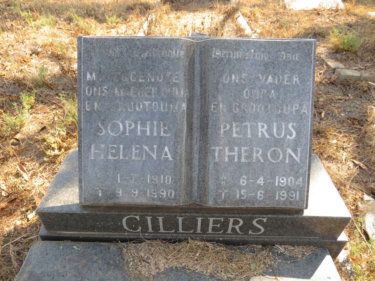 CILLIERS Petrus Theron 1904-1991 & Sophie Helena 1910-1990