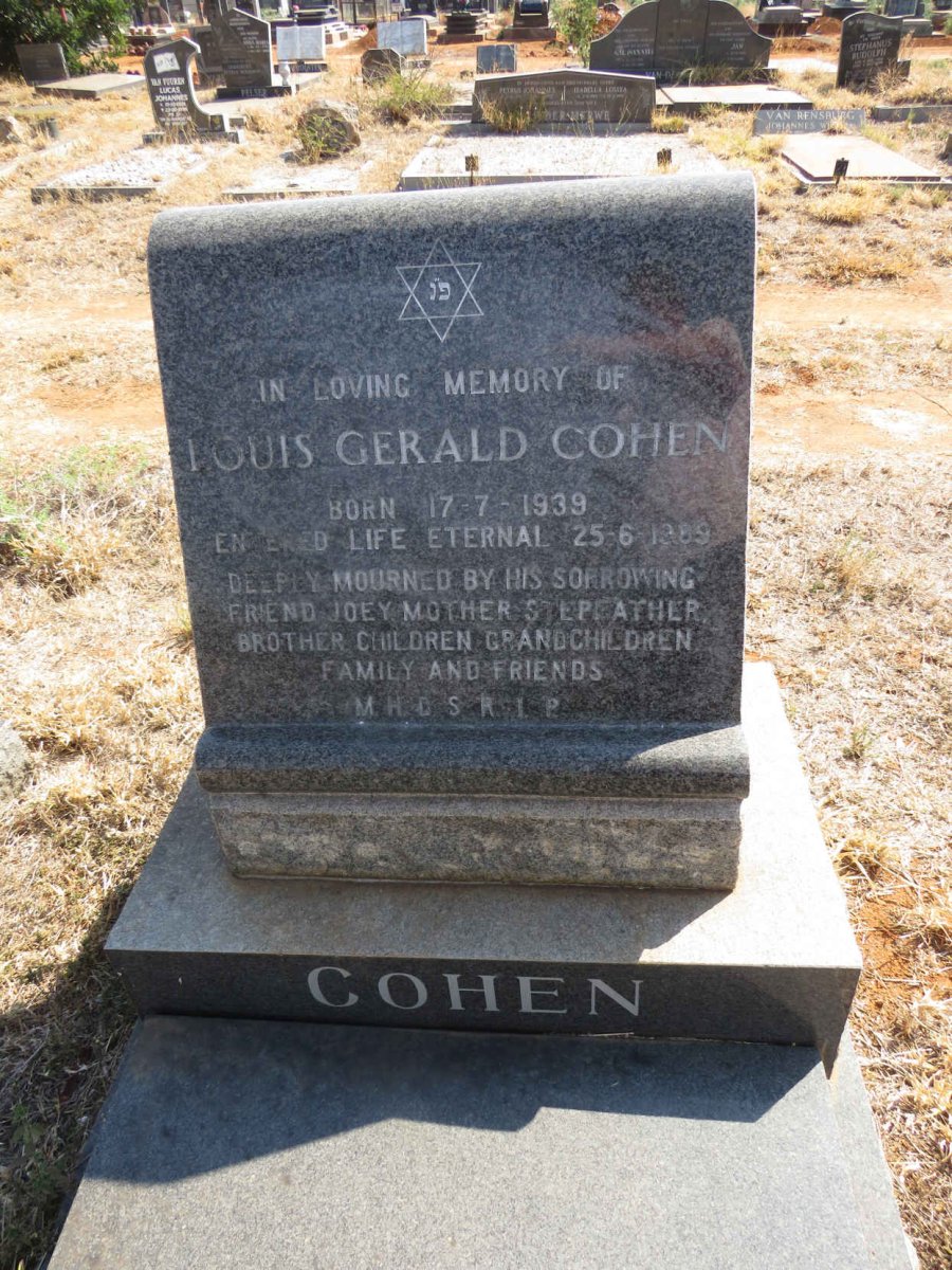 COHEN Louis Gerald 1939-1989