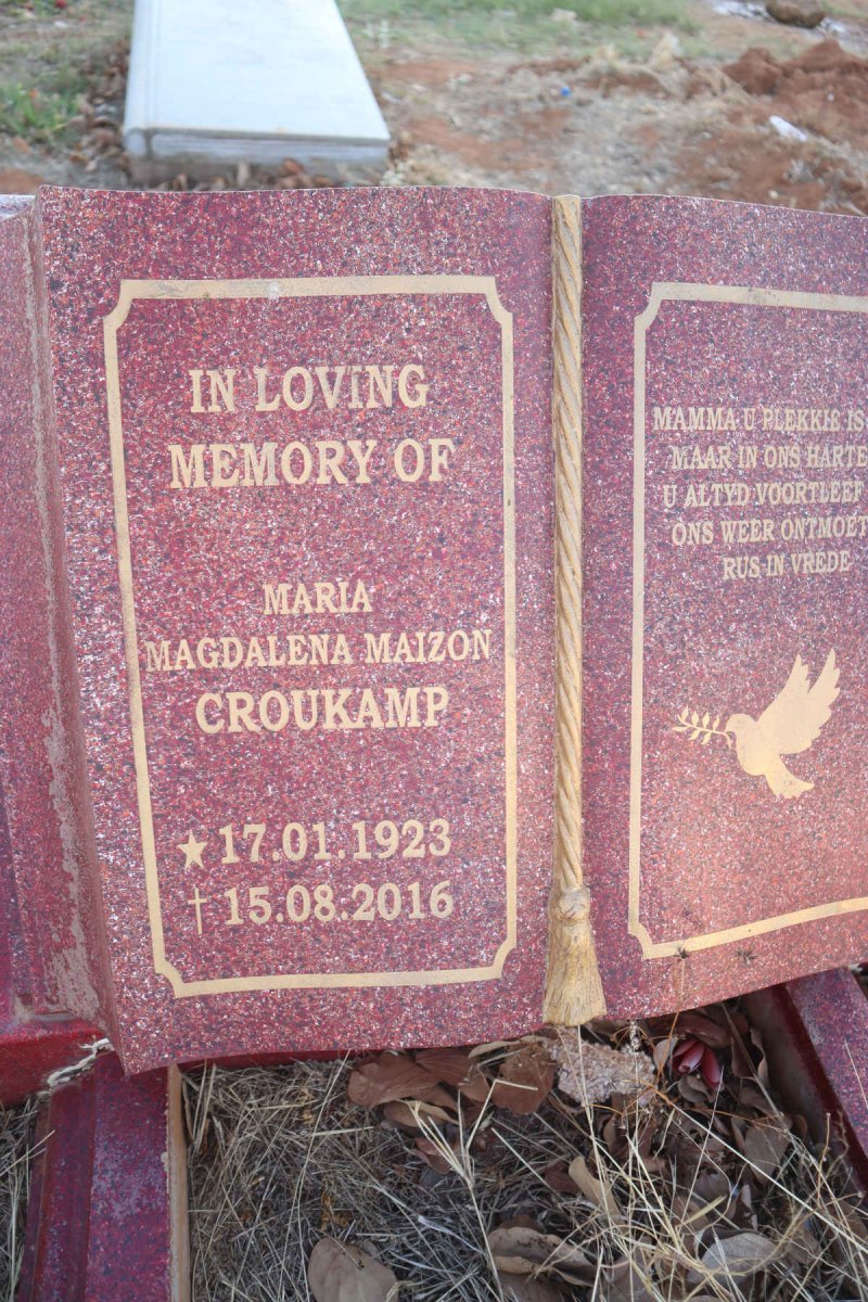 CROUKAMP Maria Magdalena Maizon 1923-2016