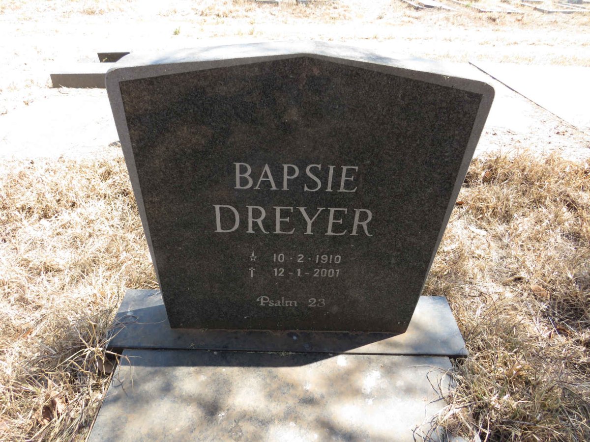 DREYER Bapsie 1910-2001