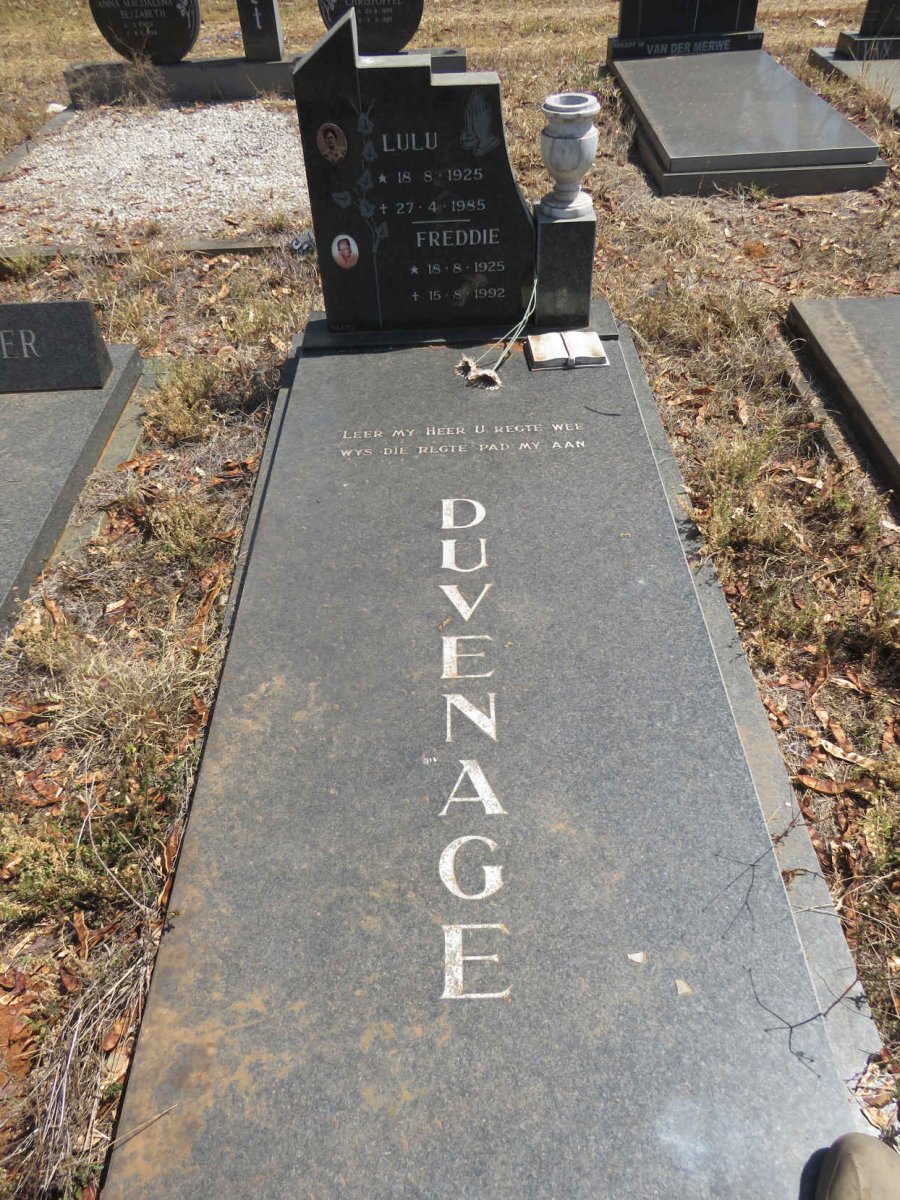 DUVENAGE Freddie 1925-1992 & Lulu 1925-1985