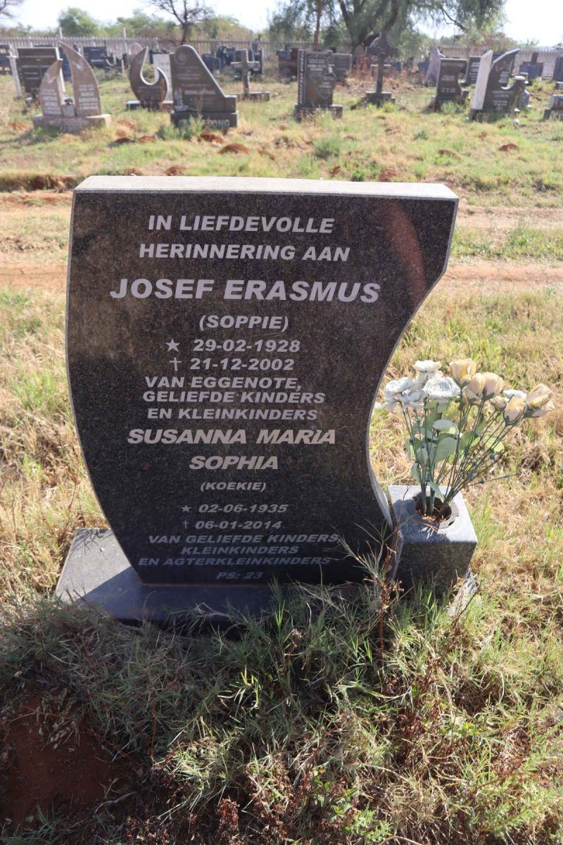 ERASMUS Josef 1928-2002 & Susanna Maria Sophia 1935-2014