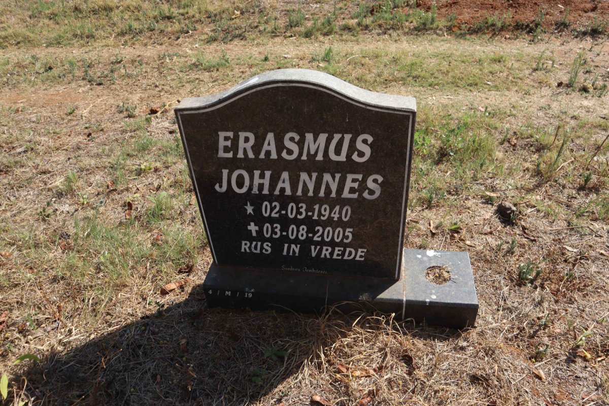 ERASMUS Johannes 1940-2005