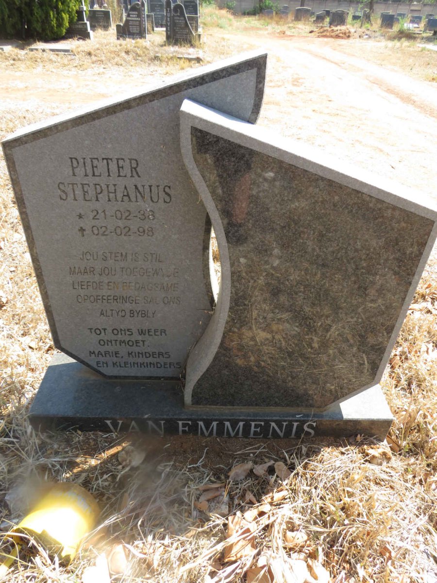 EMMENIS Pieter Stephanus, van 1938-1998