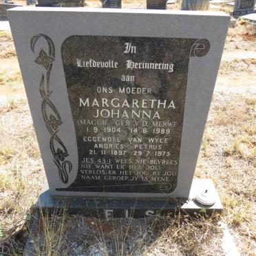 ELS Andries Petrus 1897-1975 & Margaretha Johanna V.D. MERWE 1904-1989