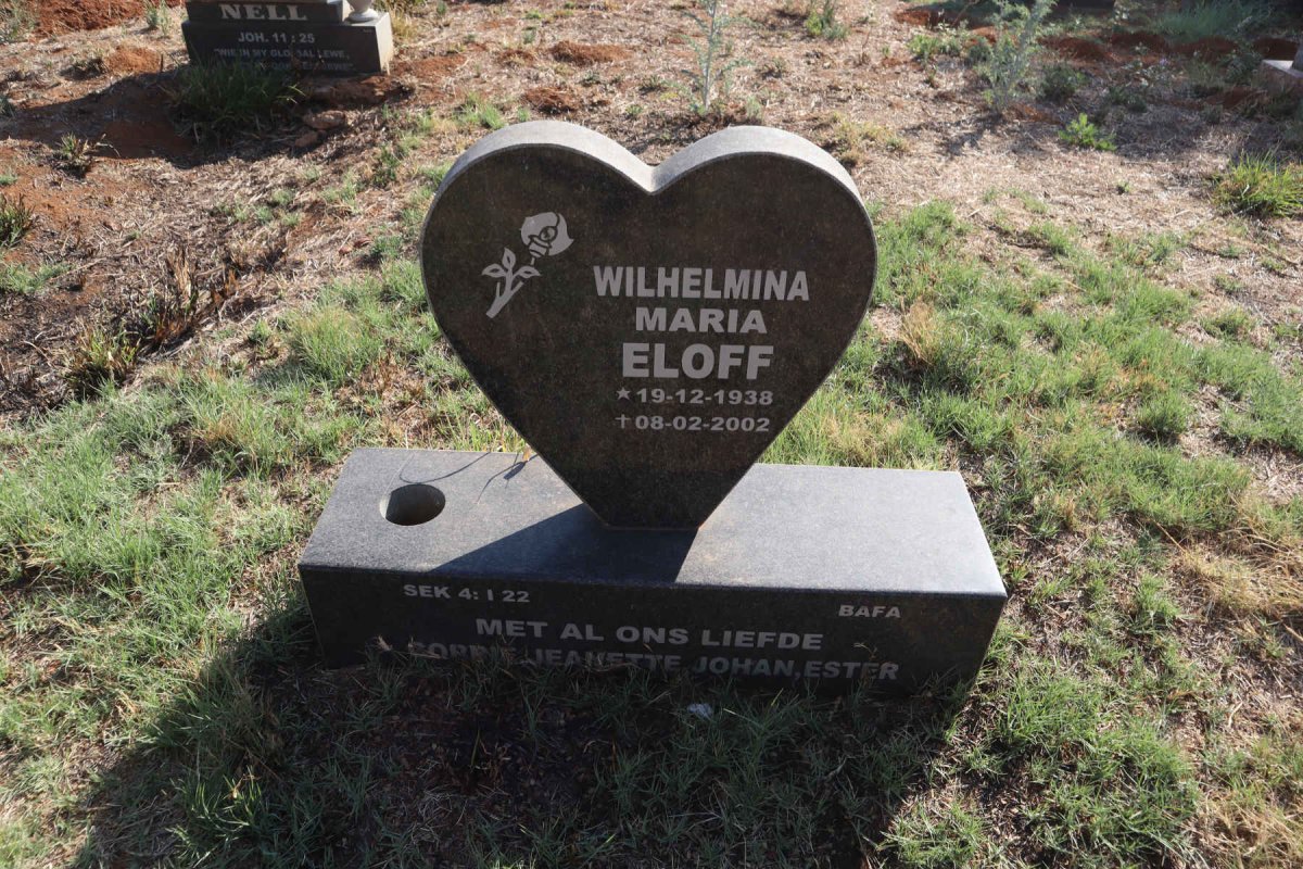 ELOFF Wilhelmina Maria 1938-2002