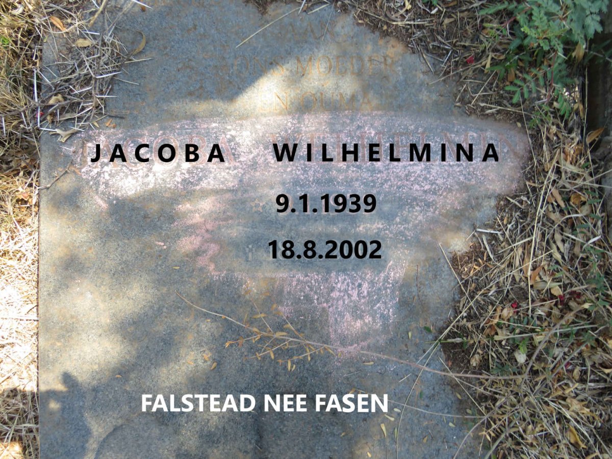 FELSTEAD Jacoba Wilhelmina nee FASEN 1939-2002