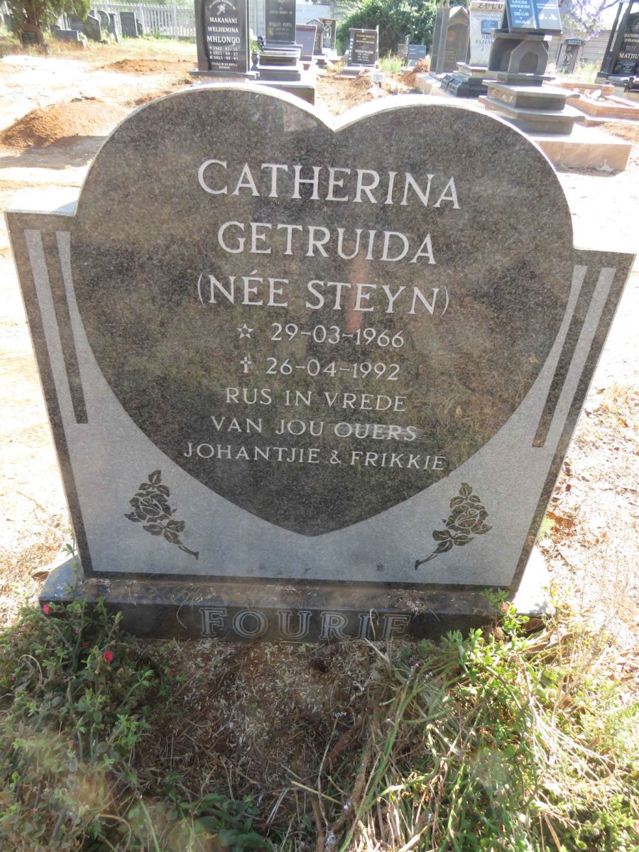 FOURIE Catharina Getruida nee STEYN 1966-1992