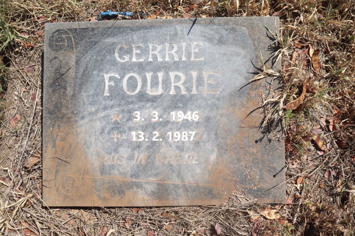 FOURIE Gerrie 1946-1987